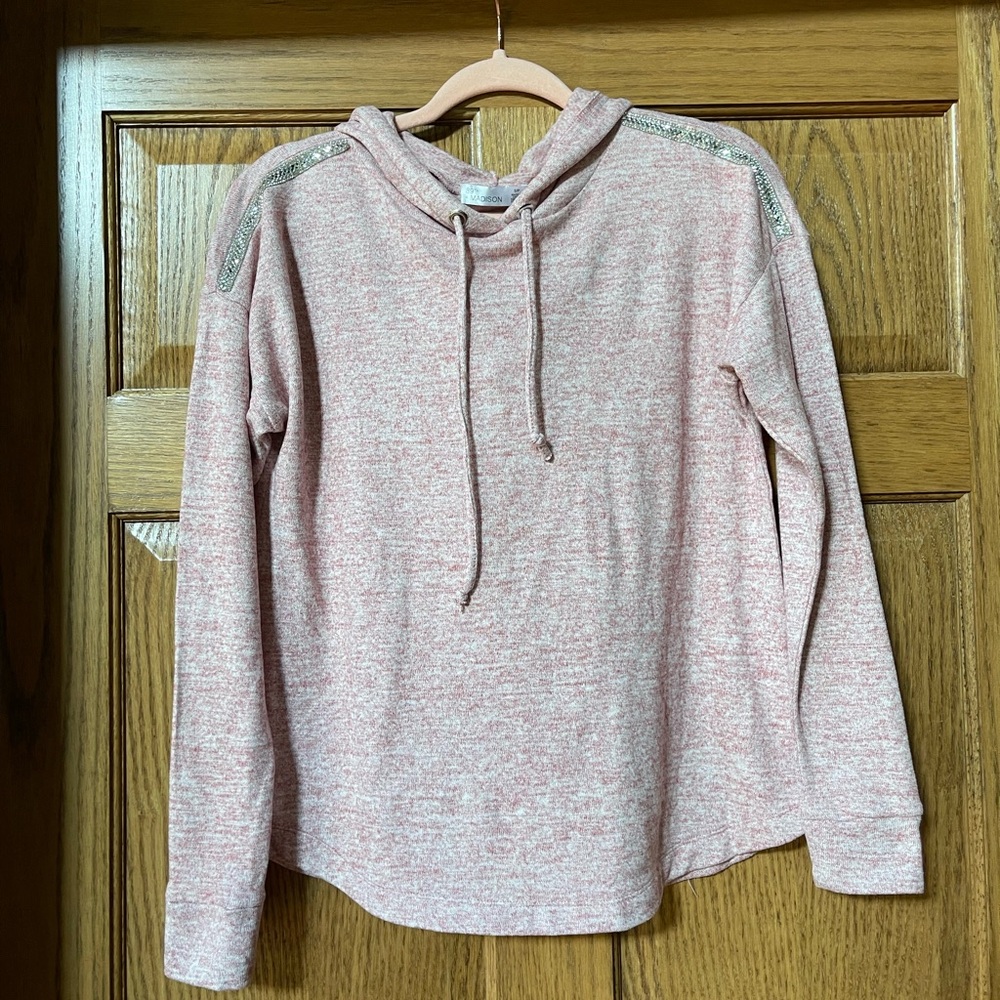 Madison Pink Sweater with Silver Accents